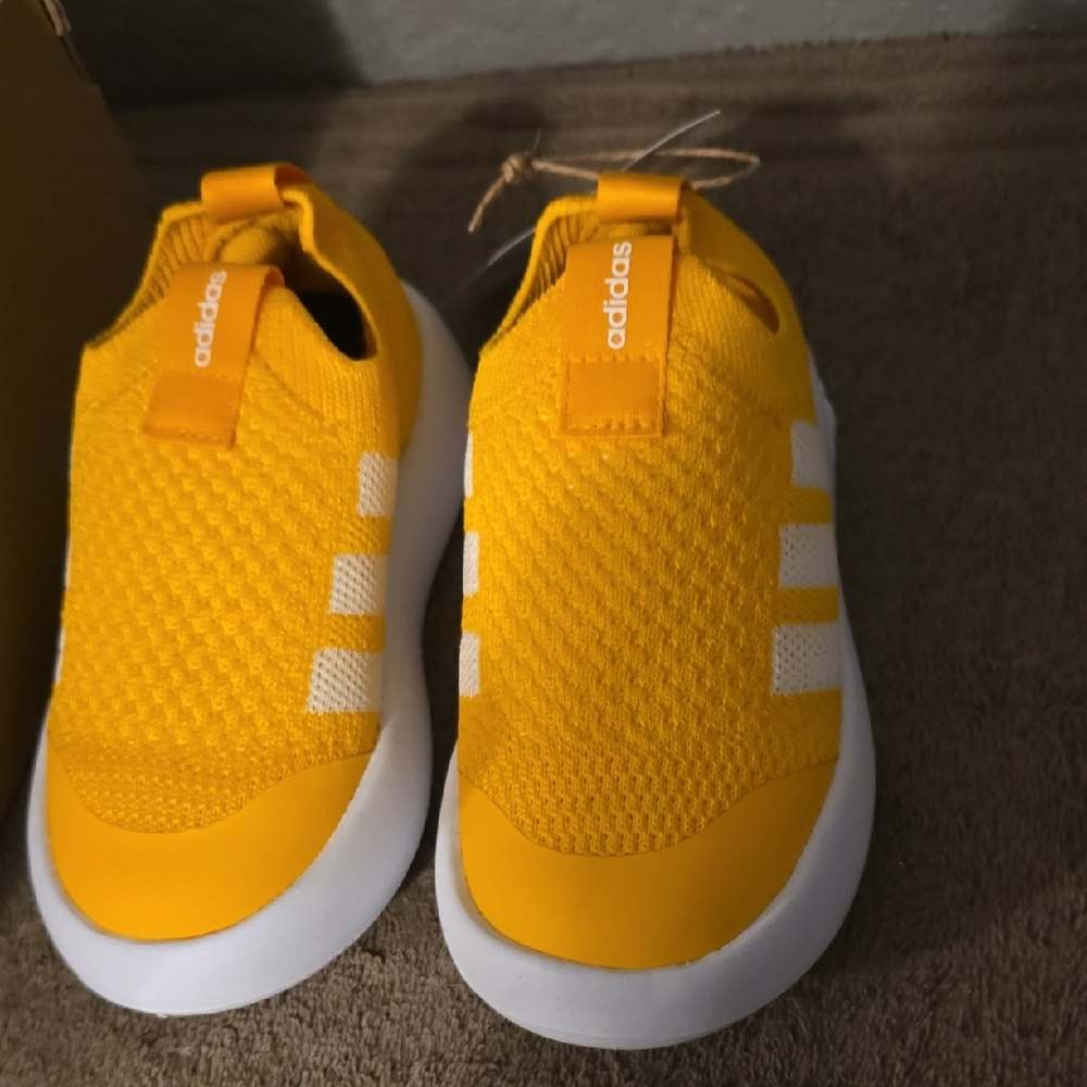 Adidas Toddlers Bright Yellow Slip-On Sneakers